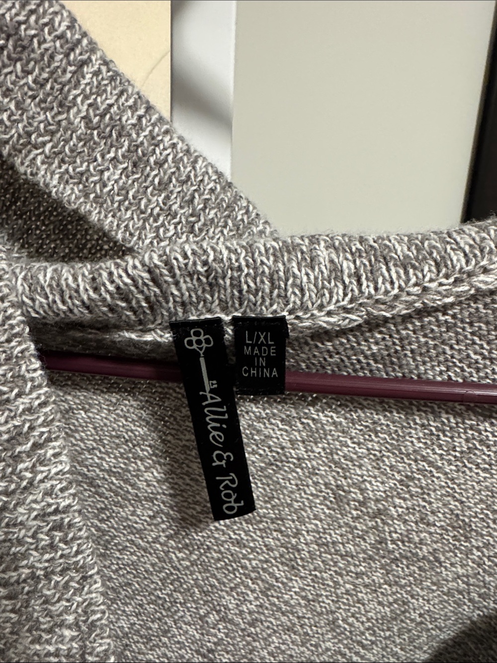 Allie & Rob Light Gray Fringe Toggle Poncho Sweater - Picture 2 of 2